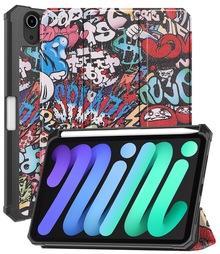 iPad Mini 7 Trifold Bookcase Hoes met Penhouder voor Apple Pen - Graffity