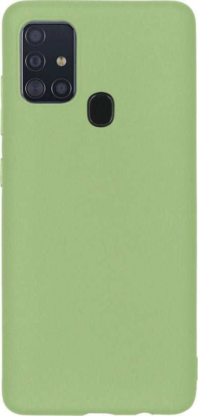 Samsung A21s Hoesje Siliconen Backcover Lichtgewicht - Groen