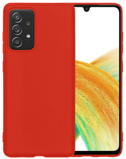 Samsung A33 Hoesje Siliconen - Rood