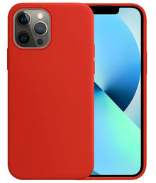 iPhone 14 Pro Hoesje Siliconen Backcover Lichtgewicht - Rood