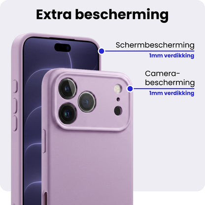 iPhone 18 Pro Max Hoesje Siliconen Backcover Lichtgewicht - Lila