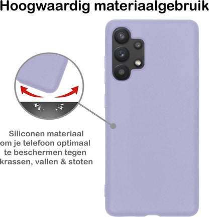 Samsung A32 5G Hoesje Siliconen Backcover Lichtgewicht - Lila