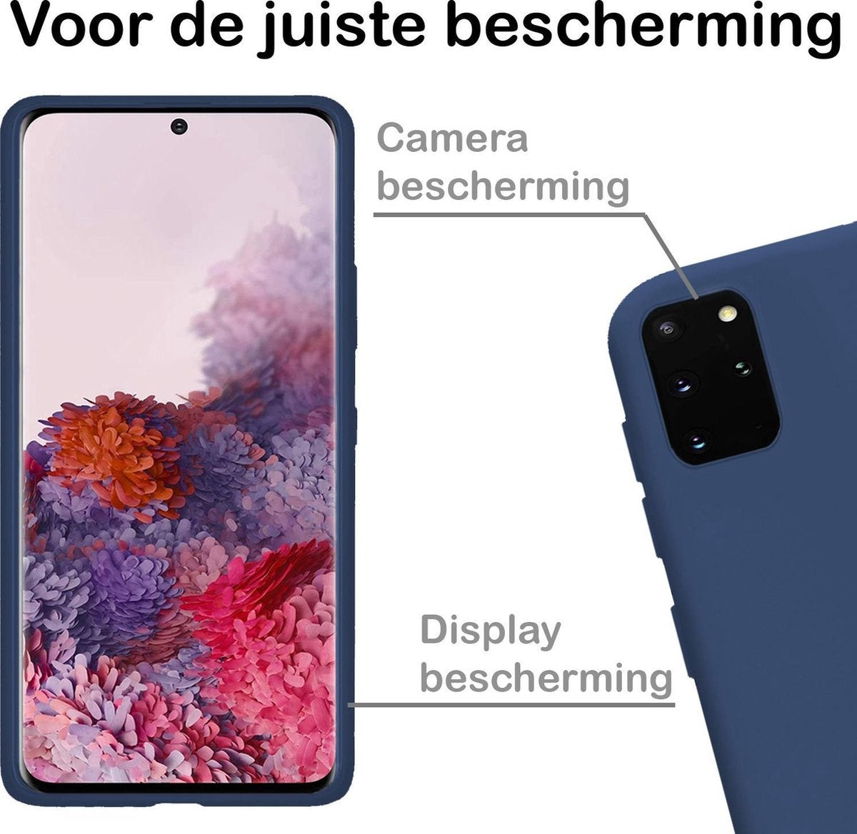 Samsung S20 Plus Hoesje Siliconen - Donkerblauw