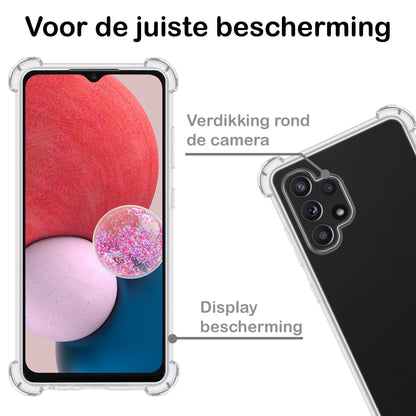 Samsung A13 4G Hoesje Shockproof Backcover Siliconen - Transparant