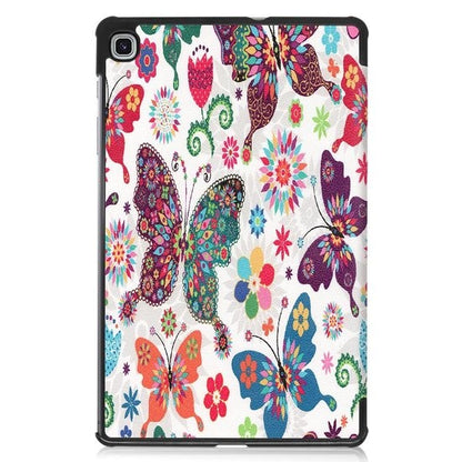 Samsung Galaxy Tab S6 Lite Trifold Bookcase Hoes - Vlinders