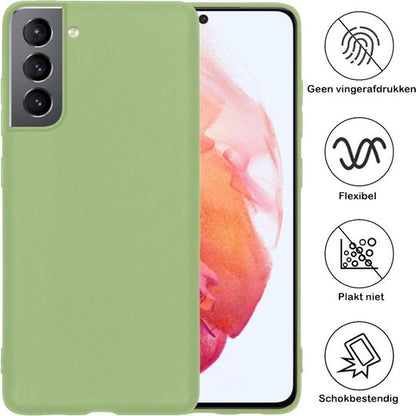 Samsung S21 Plus Hoesje Siliconen - Groen