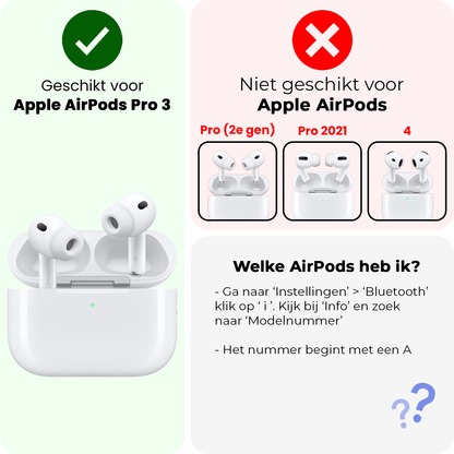 AirPods Pro 3 Hoesje Siliconen Krasbestendig - Donkergroen