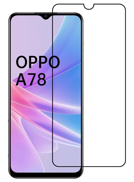 OPPO A78 5G Screenprotector Full Cover Tempered Glass