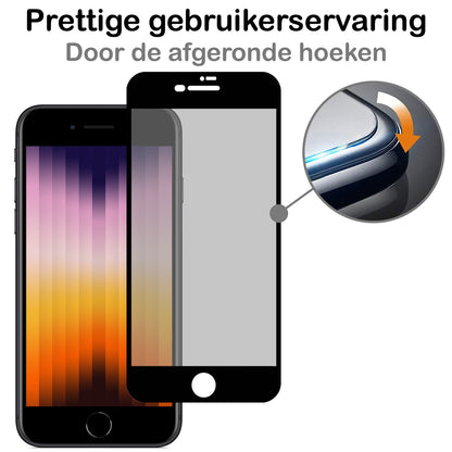 iPhone SE 2022 Screenprotector Gehard Glas - Privacy