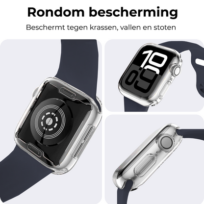 Apple Watch 10 42mm Hoesje Siliconen Backcover Lichtgewicht - Transparant