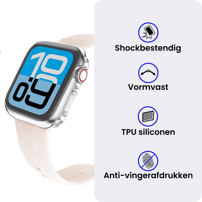 Apple Watch SE 3 44 mm Hoesje Siliconen Backcover Lichtgewicht - Transparant