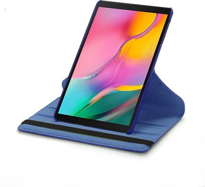 iPad 10.2 2019 Trifold Bookcase Hoes 360 Graden Draaibaar - Donkerblauw