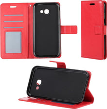 Samsung Galaxy A5 2017 Hoesje Bookcase Cover met Kaarthouder - Rood