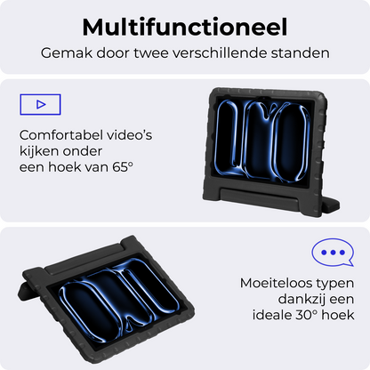 iPad Pro 2018/2020/2021/2022 (12,9 inch) Kinderhoes Shockabsorberend Foam - Zwart