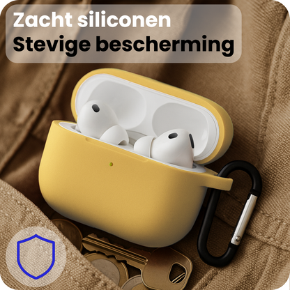 AirPods Pro 3 Hoesje Siliconen Krasbestendig - Geel