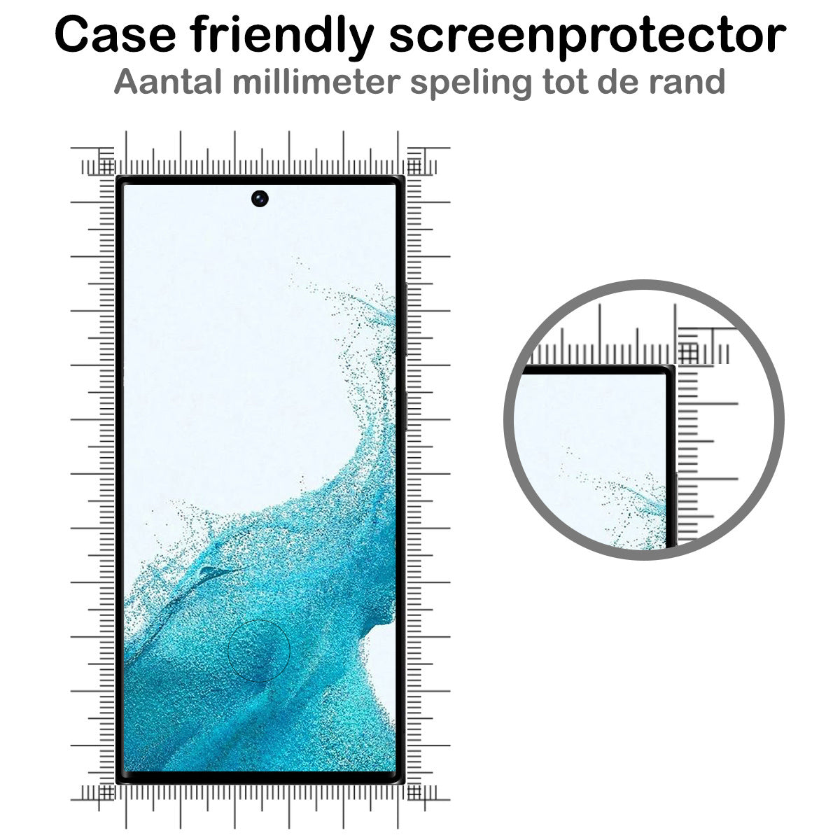 Samsung S22 Ultra Screenprotector Full Cover Tempered Glass