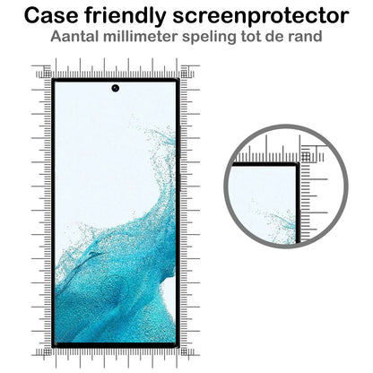 Samsung S22 Ultra Screenprotector Full Cover Tempered Glass