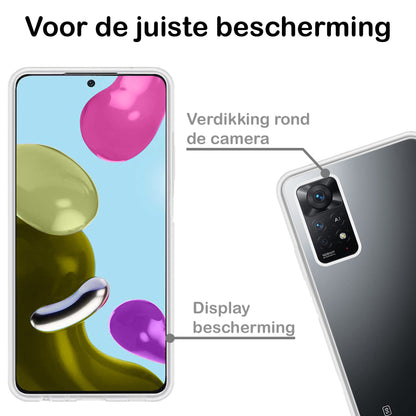 Xiaomi Redmi Note 11s Hoesje Siliconen Backcover Lichtgewicht - Transparant