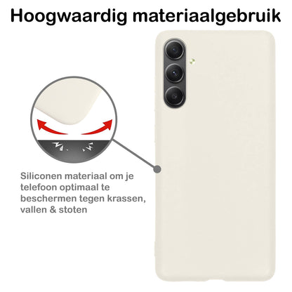 Samsung A34 Hoesje Siliconen Backcover Lichtgewicht - Wit