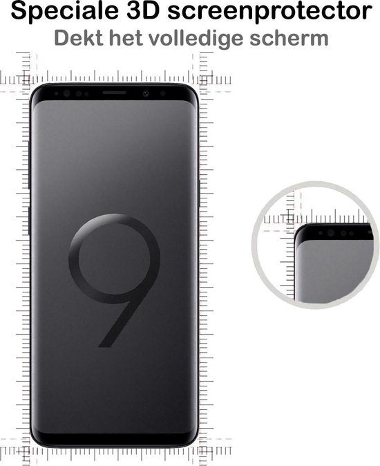 Samsung S9 Screenprotector Full Cover Tempered Glass