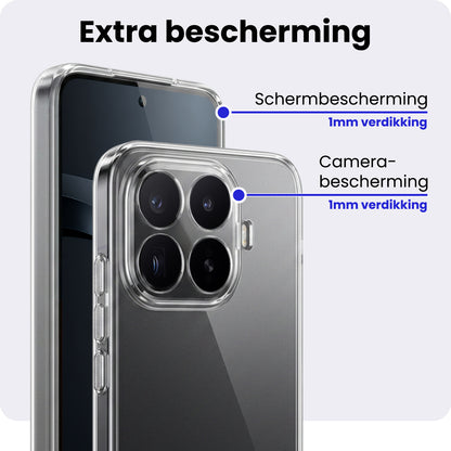 Xiaomi 17T Pro Hoesje Siliconen Backcover Lichtgewicht - Transparant