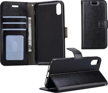 iPhone Xs Max Hoesje Bookcase Cover met Kaarthouder - Zwart