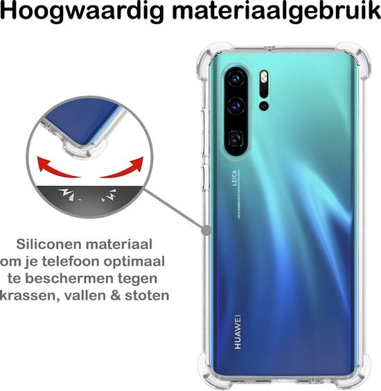 Huawei P30 Pro Hoesje Shock Proof Siliconen - Transparant