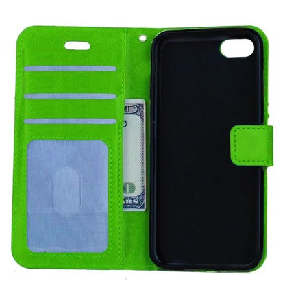 iPhone SE 2020 Hoesje Bookcase Cover met Kaarthouder - Groen