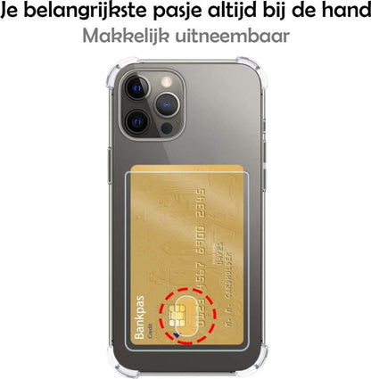 iPhone 11 Pro Hoesje Kaarthouder Backcover Shockproof - Transparant