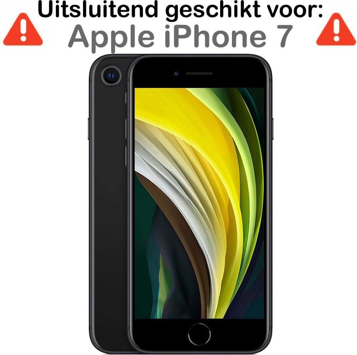 iPhone 7 Hoesje Marmer - Zwart