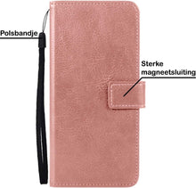Samsung A72 5G Hoesje Bookcase Cover met Kaarthouder - Rosé goud