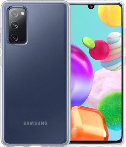 Samsung A41 Hoesje Siliconen Backcover Lichtgewicht - Transparant