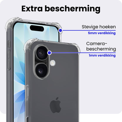 iPhone 17 Hoesje Shockproof Backcover Siliconen - Transparant