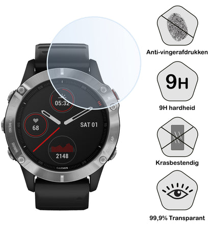 Garmin Fenix 6x Pro Screenprotector Gehard Glas - Anti-kras