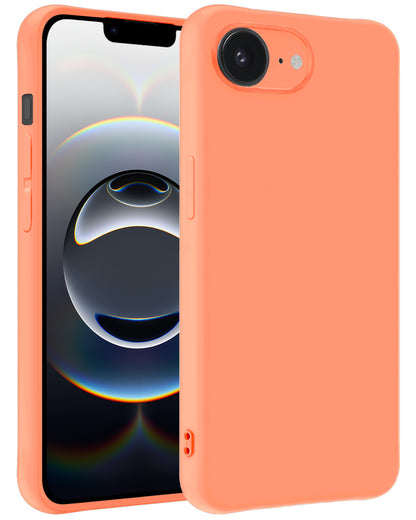 iPhone 16e Hoesje Siliconen Backcover Lichtgewicht - Perzik