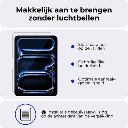 iPad Pro 2024 (13 inch) Screenprotector Gehard Glas - Anti-kras