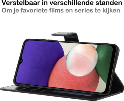 Samsung A22 4G Hoesje Book Case Kunstleer - Zwart