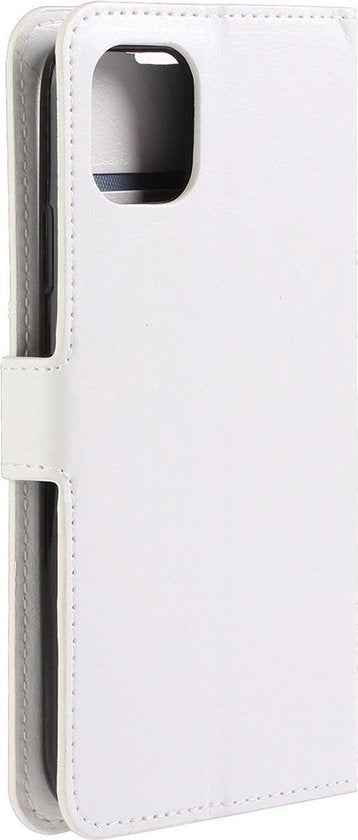 iPhone 12 Pro Hoesje Bookcase Cover met Kaarthouder - Wit