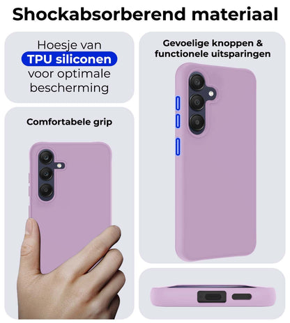 Samsung A25 Hoesje Siliconen Backcover Lichtgewicht - Lila