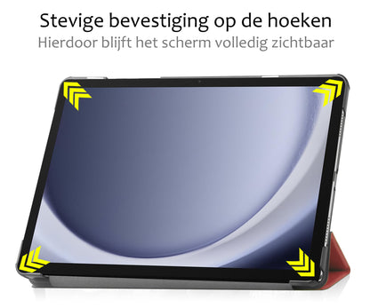 Samsung Galaxy Tab A9 Plus Hoesje Book Case - Donkerrood