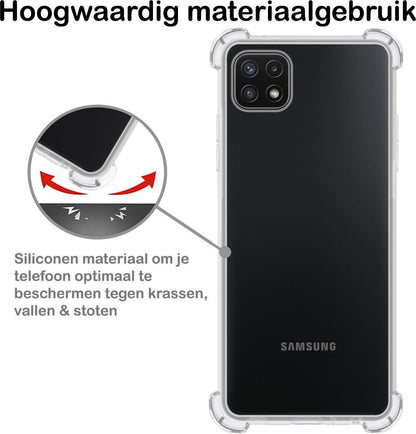 Samsung A22 5G Hoesje Shockproof Backcover Siliconen - Transparant