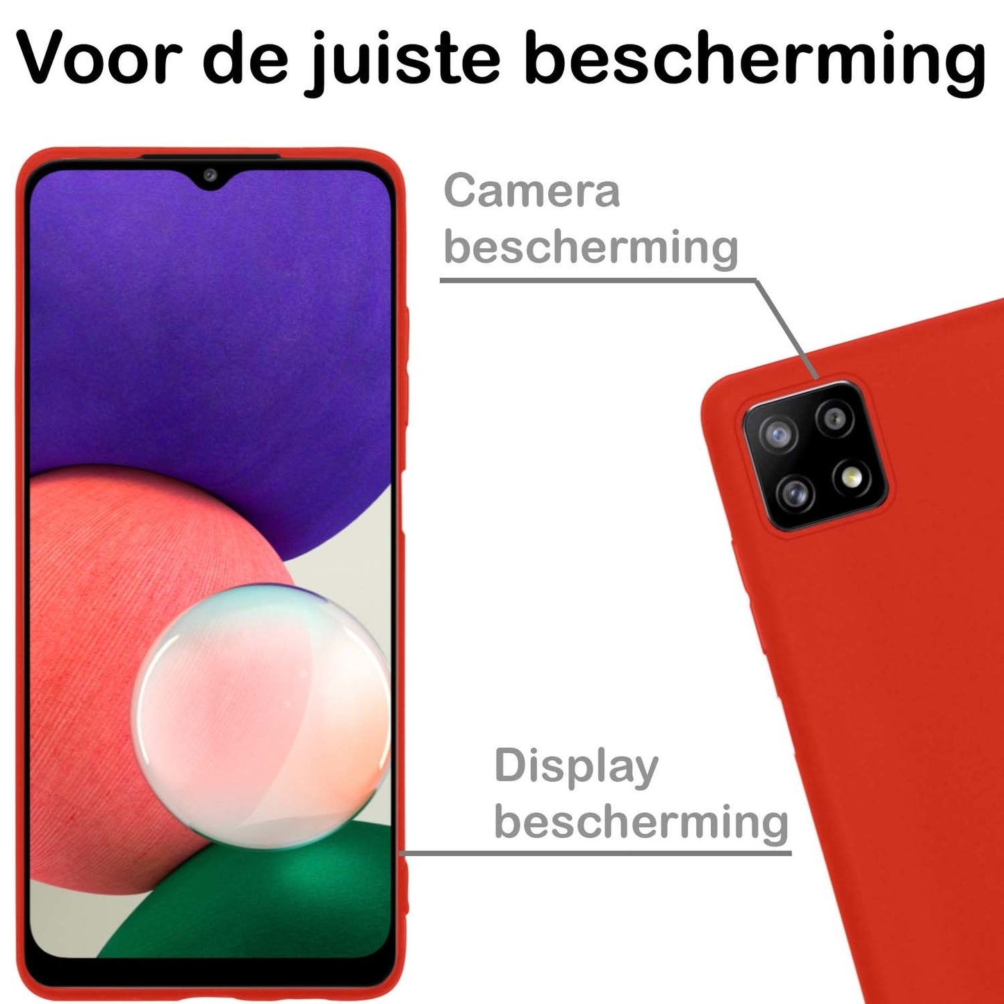 Samsung M22 Hoesje Siliconen - Rood