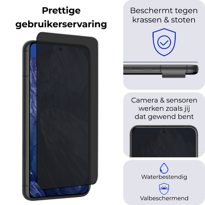 Google Pixel 8a Screenprotector Gehard Glas - Privacy