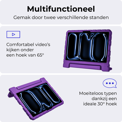 iPad Pro 2024 (11 inch) Kinderhoes Shockabsorberend Foam - Paars
