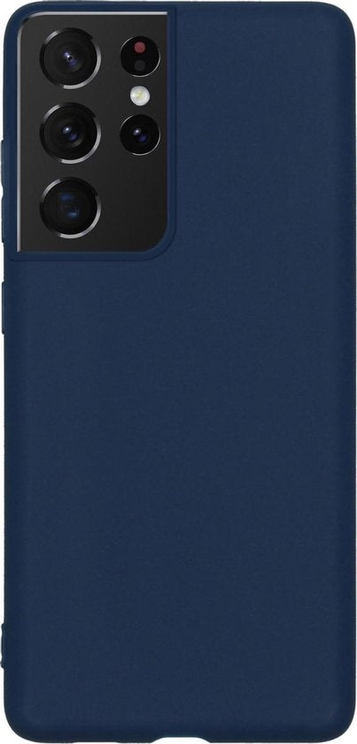 Samsung S21 Ultra Hoesje Siliconen Backcover Lichtgewicht - Donkerblauw