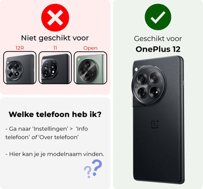 OnePlus 12 Screenprotector Gehard Glas - Full Screen