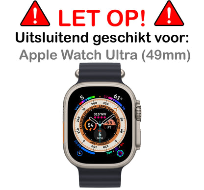 Siliconen Hoes Geschikt voor Apple Watch Ultra Hoesje Cover Case - Hoesje Geschikt voor Apple Watch Ultra (49 mm) Hoes Siliconen Case - Transparant