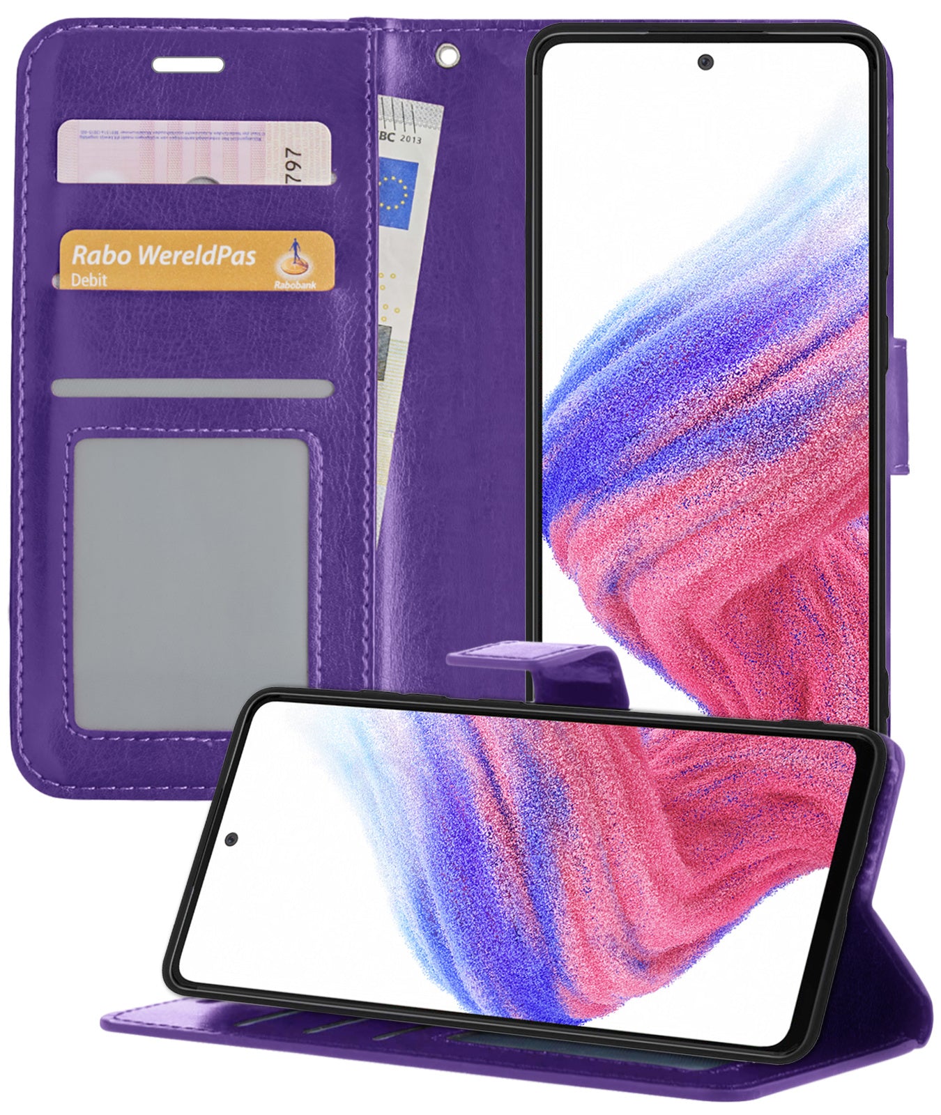 Samsung A53 Hoesje Book Case Kunstleer - Paars