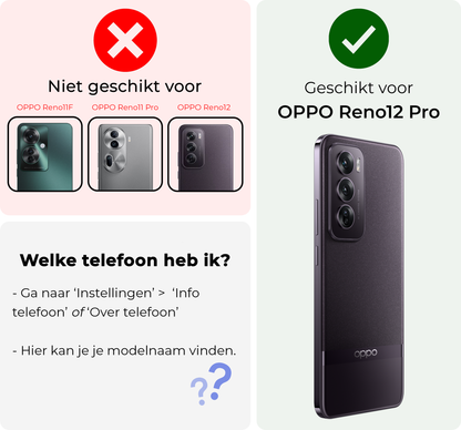 OPPO Reno 12 Pro Hoesje Siliconen Backcover Lichtgewicht - Zwart