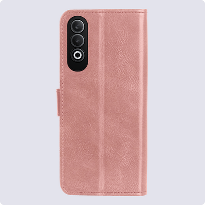 OnePlus Nord CE 4 Hoesje Bookcase Cover met Kaarthouder - Rosé goud